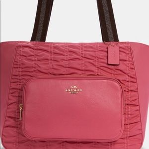 NWT Coach court tote with ruching